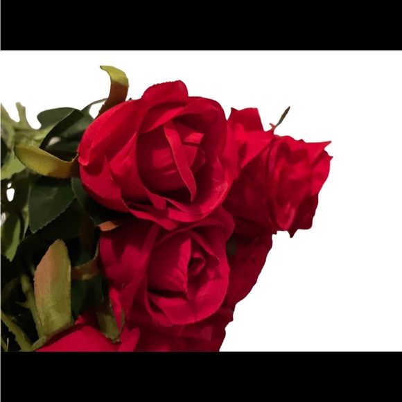 Dozen Red Artificial Faux Roses- 12 Roses - Picture 3 of 6